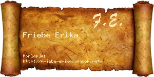 Friebe Erika névjegykártya