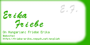 erika friebe business card